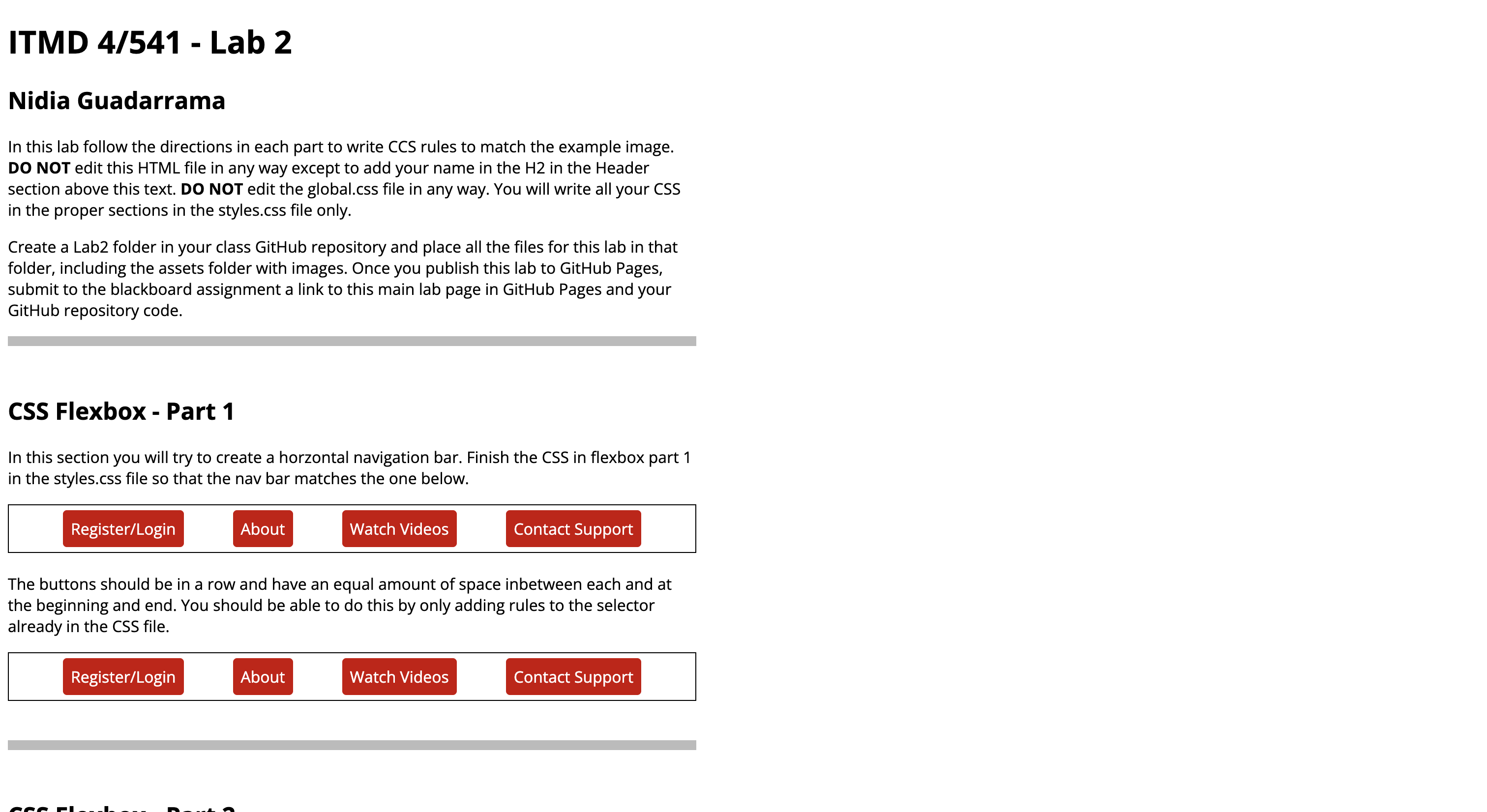 CSS Layout screenshot